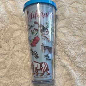 California Themed Tumbler with Blue Lid